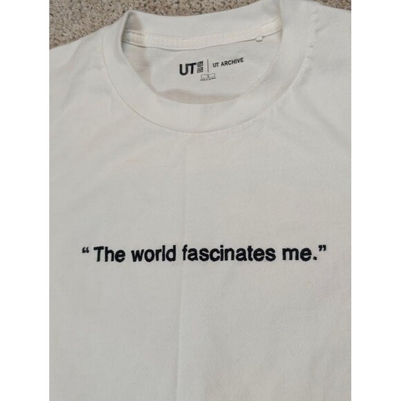 Uniqlo UT Archive Andy Warhol Flowers Tee White Sz S “The World Fascinates Me” - Picture 2 of 7
